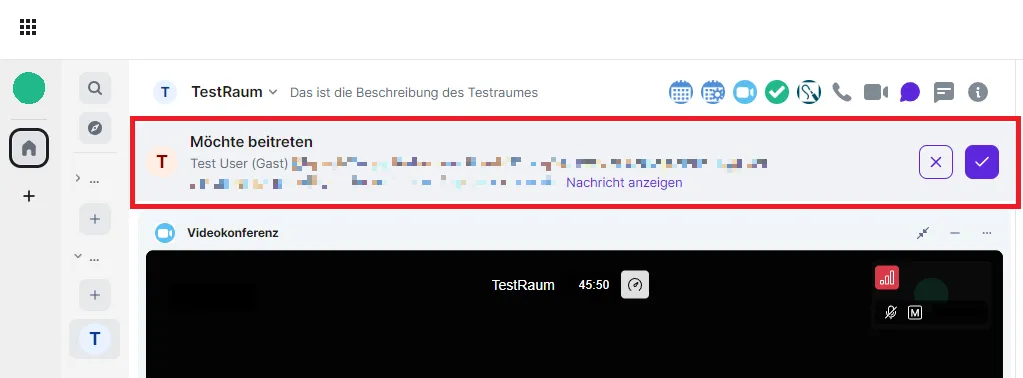 Beitrittsanfrage der Lobbyfunktion (1. Möglichkeit)