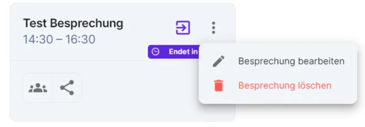 Besprechung bearbeiten