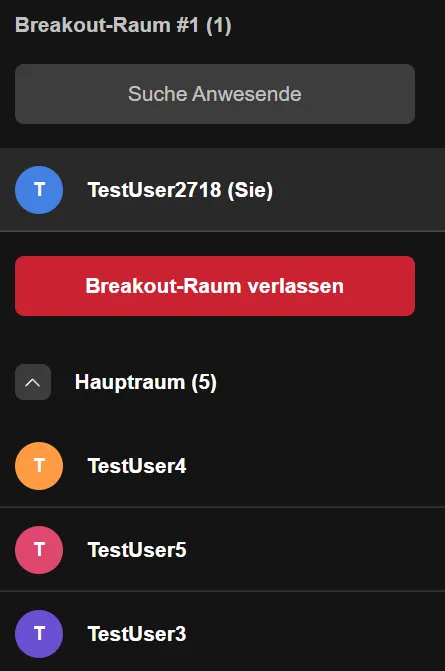 Breakout-Raum verlassen