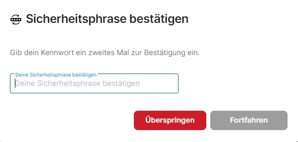 Phrase-bestätigen