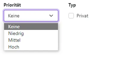 Priorität einstellen
