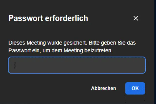 Fenster: Passwort erforderlich