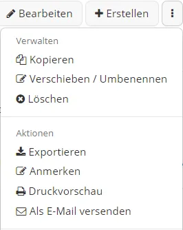 Der Punkt "Als E-Mail versenden" im Kontextmenü